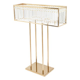 Bymaocar 70*90cm Wedding Flower Stand, Wedding Crystal Flower Stand, Crystal Flower Stand Gold