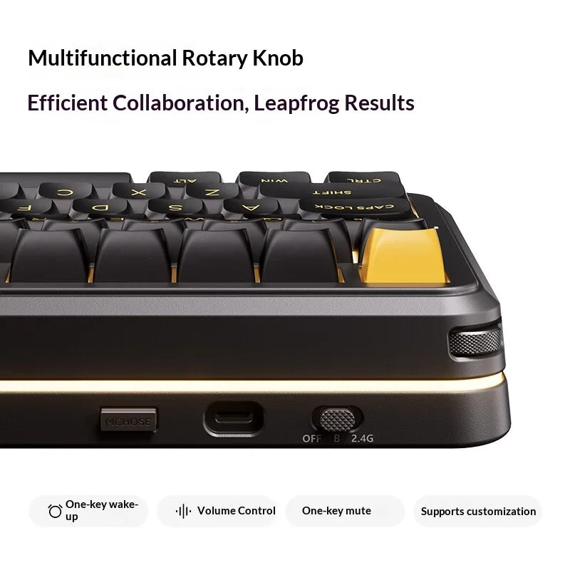 MCHOSE K99 V3 Mechanical Keyboard Tri-Mode Wireless ARGB Control Knob 10000mAh Dual 8K 0.125ms Hot-Swappable Custom Game Keyboar