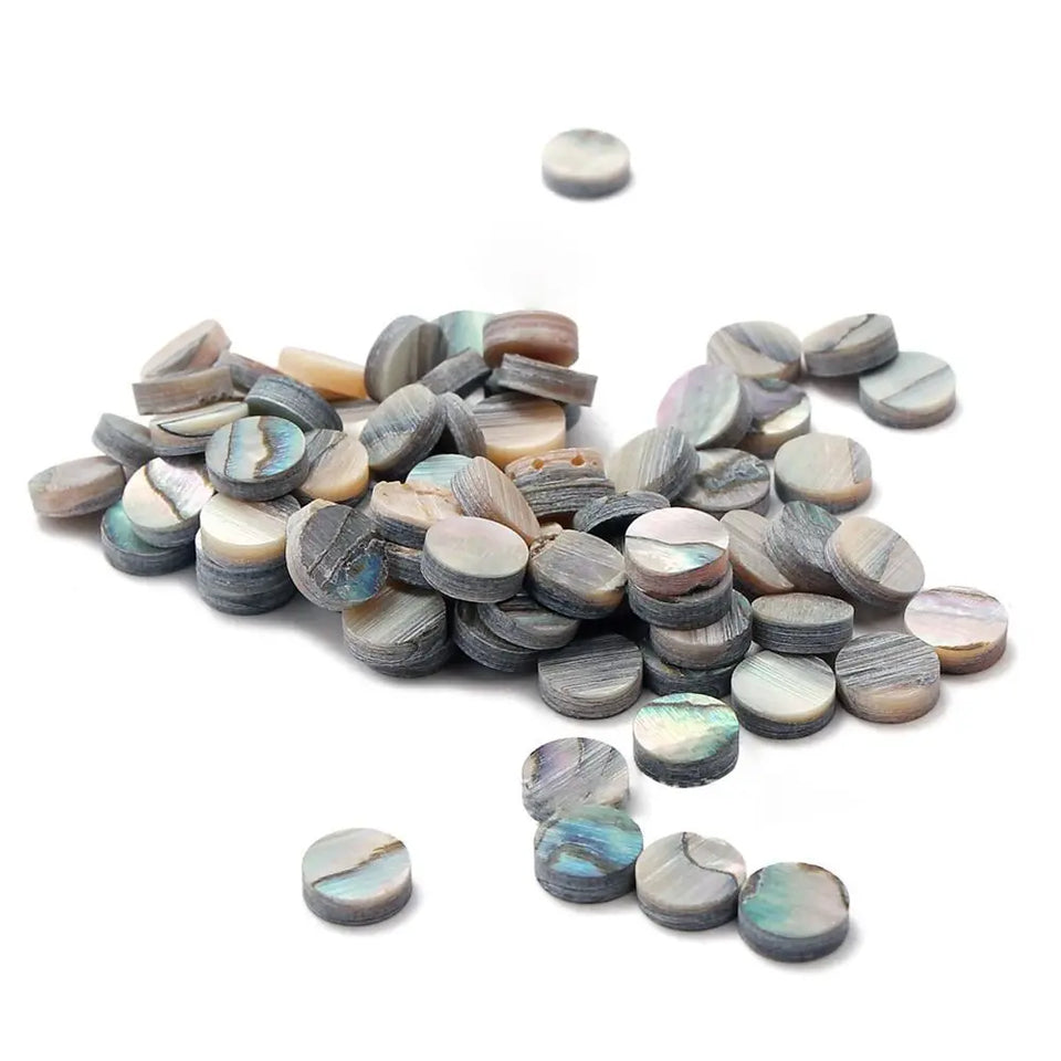 Parts White Colourful Guitar Fretboard Fingerboard Pearl Shell Dots Punctuation Point Abalone Dots Abalone Inlay Dots