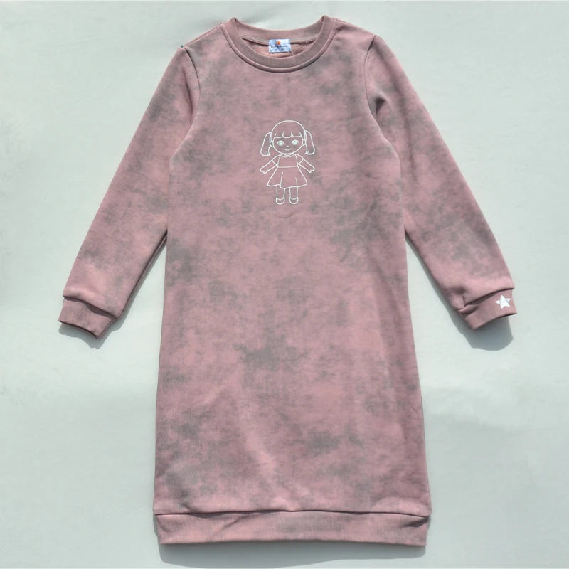 AA 25AW Tie-Dye Printed Cotton Sweatshirt Collection Girls Dress Baby Set Children Family Matching Outfits Casual Clothes