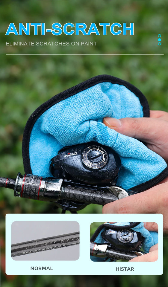 HISTAR 1pc 3 Color Choice Double Layers Thicken Anti-Slippery High Cotton Fabric Soft Fishing Face Towel