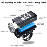 9LED Bike Light Type-C Rechargeable Bicycle Front Lights Intelligent Sensor MTB Flashlight Bike Headlight for Cycling Front Lamp
