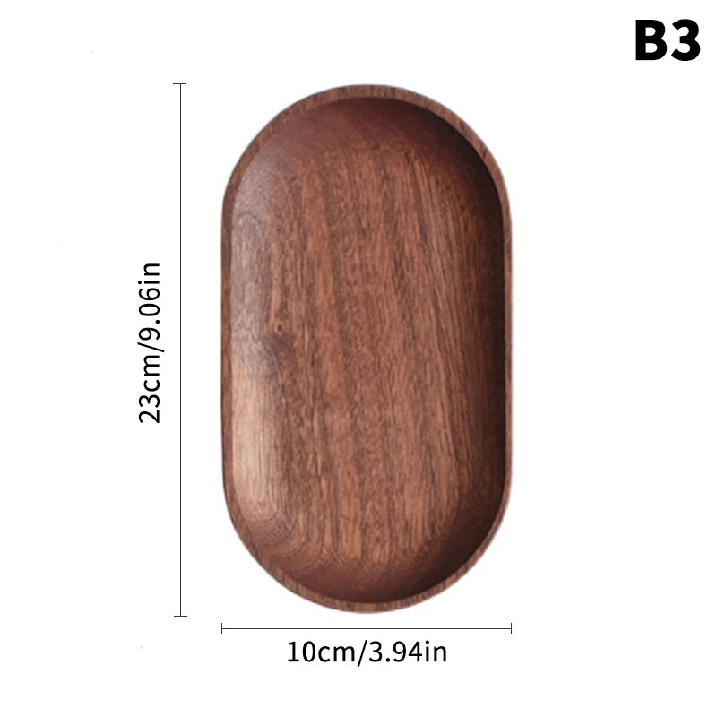 Wooden Tray Whole Piece Walnut No Splicing Wooden Serving Board Natural Cut Wooden Serving Trays Coffee Tea Trays New Tableware