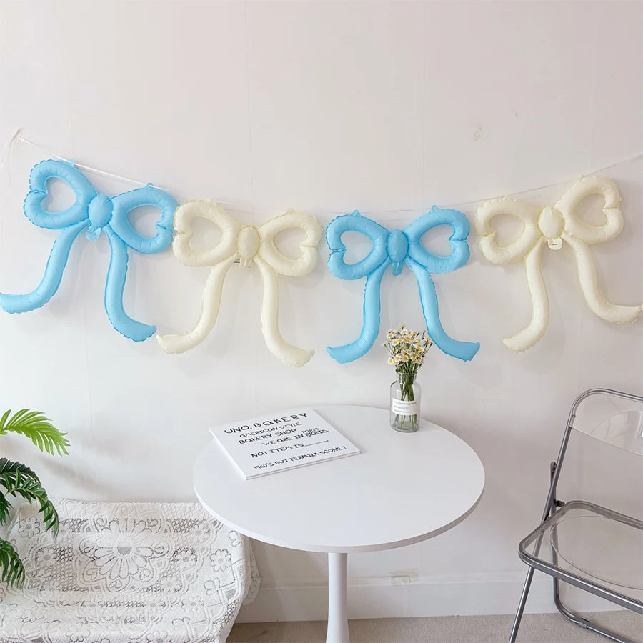 4PCS 22 inch love bow balloon set decoration theme party birthday party scene layout coffee dessert shop decoration