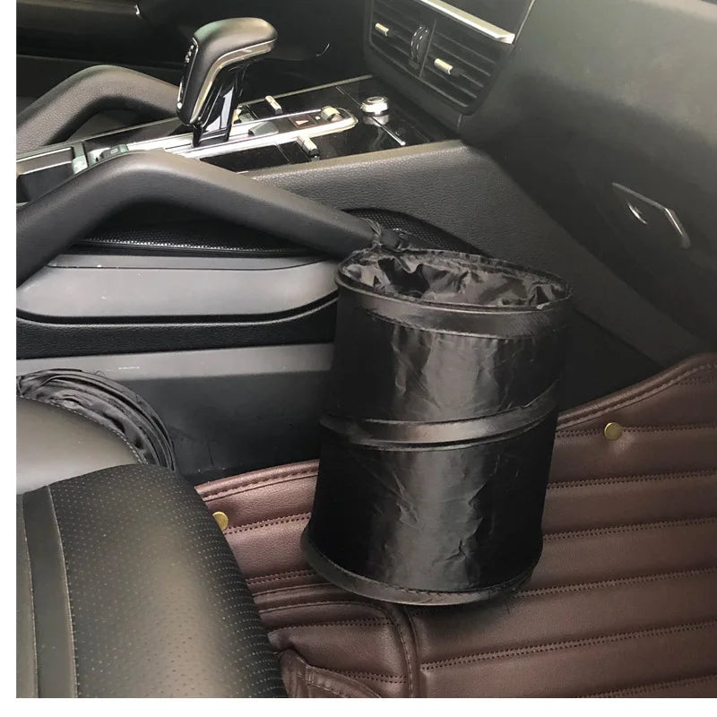 Car Garbage Bag Car Trash Can Portable Garbage Bin Foldable Pop-up Waterproof Bag Waste Basket Car Interior Accessories
