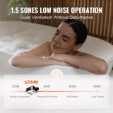 SucceBuy Bathroom Exhaust Fan 80/110CFM High-Efficiency Ventilation 1.5sones Low Noise Operation Energy-Saving Bathroom Ceiling