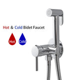 ULA Brass Bidet Faucet Black Toilet Faucet Handheld Toilet Bidet Sprayer Set Hygienic Shower Hot Cold Water Mixer Shower Head