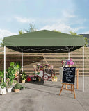 10x10 FT Pop Up Canopy Tent with 3 Adjustable Heights – Outdoor Sun Shade Shelter, 4 Sandbags & Carry Bag, for Parties & Events