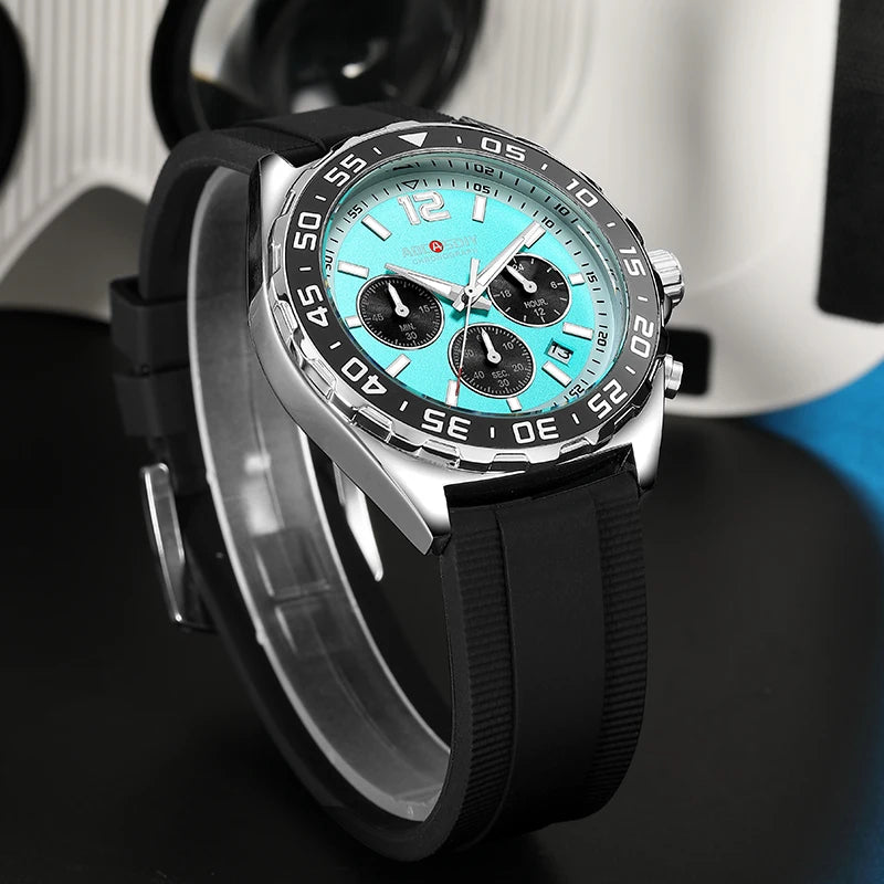 AOCASIDY Fashion Date Quartz Men Watches Top Brand Luxury Male Clock Chronograph Sport Mens Wrist Watch Relogio Masculino