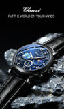 CHENXI Watches Luxury Men Waterproof Star Luminous Watch For Man High Quality Quartz Chronograph Leather Wristwatches Clock Male