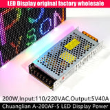 A-200AF-5 Chuanglian 5V40A 200W Power Supply For Large Commercial LED Video Display