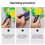 Mini Handheld Heat Bag Sealing Machine Plastic Food Package Sealer Clip-on Bag Sealer Portable Food Packaging Sealer