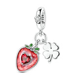 Red Series 925 Sterling Silver Koi Firecracker Dragon Heart Mushroom Coffee Machine Charm Fit DIY Bracelet Necklace Niche Gifts