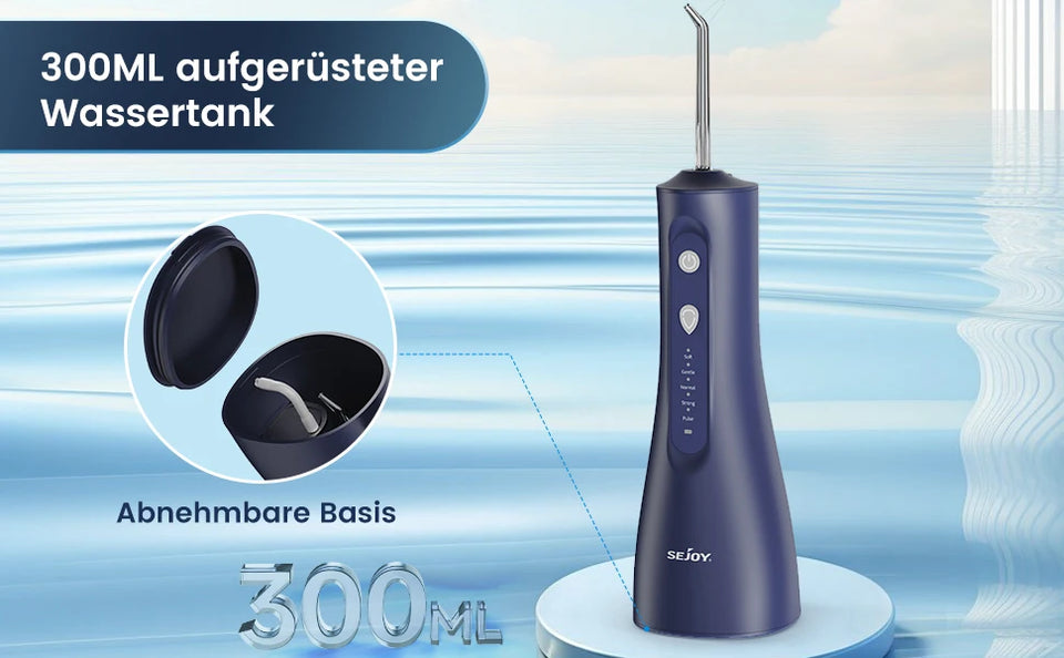 SEJOY Water Flosser Professional For Teeth, Gums, Braces, Dental Care, Electric Power With 5 Settings, 5 Tips For Home Travel