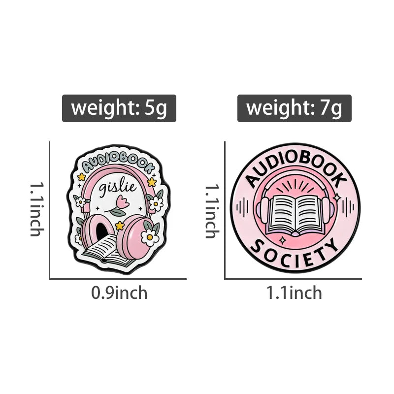 2-6pcs/set Hobby Collection Enamel Pins Reading Book Iced Coffee Knit Brooch Hiking Badges Music Korean Girls Band Jewelry