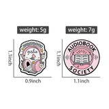 2-6pcs/set Hobby Collection Enamel Pins Reading Book Iced Coffee Knit Brooch Hiking Badges Music Korean Girls Band Jewelry