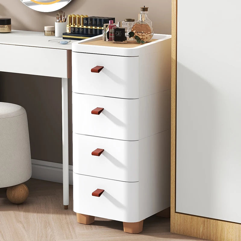 Narrow Space Storage Cabinet Drawer Style Kitchen Bathroom Multi-layer Organizer Shelf Wall Mounted Rectangular Plastic Storage