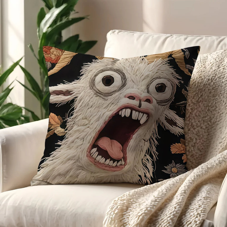 Pooky Goat Face 2D cushion cover For Pillow Printing Sofa Decoration Home Car Room Coffee Shop Office Nordic Simplicity