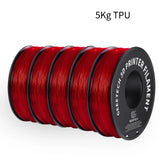 GEEETECH 5Rolls 3D TPU Flexible Filament TPU material 1.75mm Plastic Vacuum Packaging, Non-Toxic High Quality Safe,fast ship