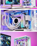 WJCOOLMAN Sky Ceiling PLUS ATX curved glass sea-view room computer case Supports 360-degree water cooling