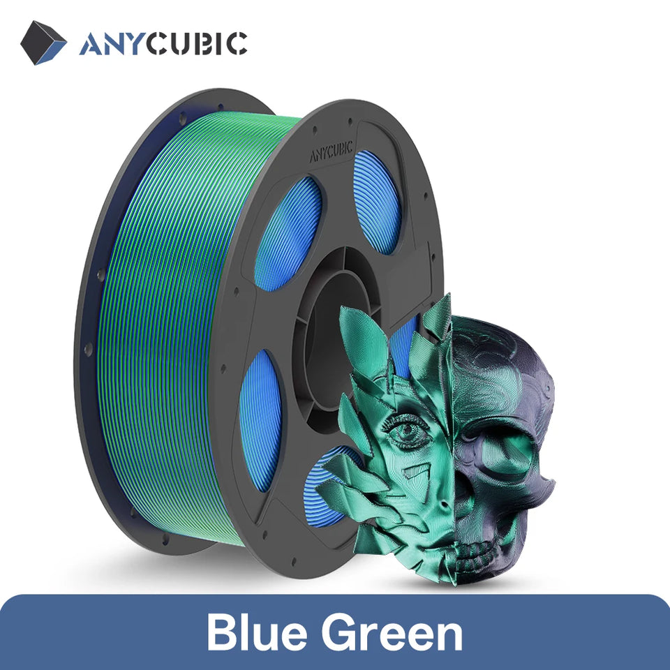 ANYCUBIC Dual-Color Silk Filament Silk Texture FDM 3D Printer PLA Filament Shine Bright Multicolor Silk 3D Printing Material