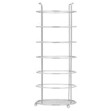 Satin Nickel Toilet Paper Holder Bathroom Organizer Cylindrical Design Iron Roll Storage Space Efficient Solution