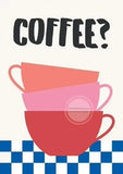 Retro Coffee Club Canvas Print Chic Food Beverage Beige Background Wall Art Posters for Modern Living Room Bedroom Home Decor