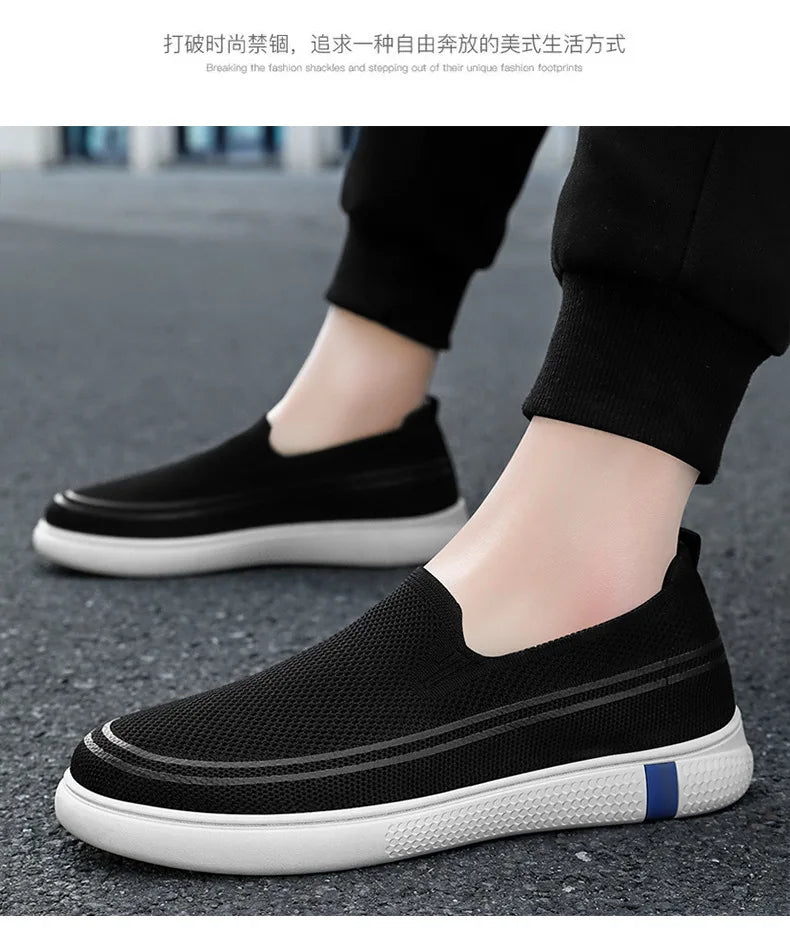 Men's Spring New Knitted Breathable Single Shoes, Dad's Shoes, Men's Casual Shoes, Comfortable Men's Shoes  sneakers