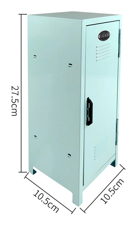 Iron Storage Box Dormitory Storage Cosmetics Paper Money Keys Bank Cards and Other Desktop Small Items Mini Locker Cabinet