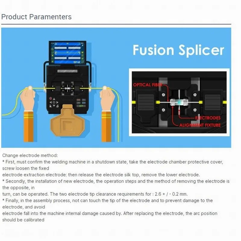 AI-6C AI-6A AI-7 AI-7V AI-7C AI-8 AI-8C AI-9 AI-10A Signal fire Electrodes for Optical Fiber Fusion Splicer Splicing Machine