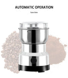 Electric Coffee Bean Grinding Grinder Multipurpose Kitchen Cereal Nuts Beans Spices Grains Grinding Tool for Home Office Outdoor