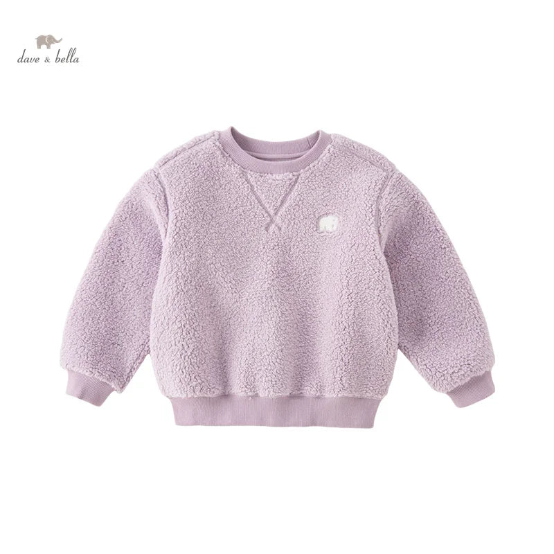Dave Bella 2023 New Autumn Winter Girls Boys Baby Children Top Sweatshirt Casual Fashion Pullover Gentle Outdoor Party DB4237447