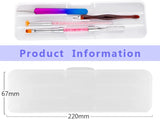 1Pc Rectangle Double-layer Nail Art Tool Empty Storage Box Tweezers Clippers Nail Brush Files Portable Plastic Container 22cm