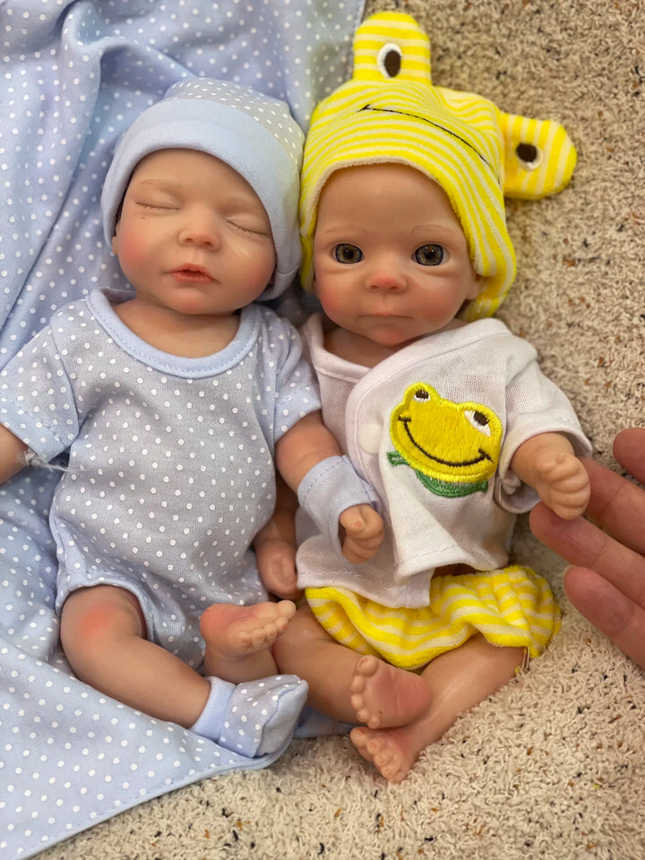 AnjoDoll 10Inch Silicone Girls Whole Body Soft Solid Silicone Reborn Doll Handmade Painted Washable Play Dolls Toys For Gifts