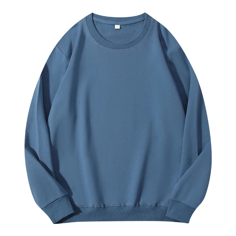 Autumn O-Neck Cotton Women's Sweatshirt Hoodies Basic Loose Casual Women Pullover Solid Sweatshirt Ladies Tops Factory Wholesale