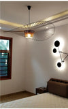 Italian Nordic Straw Hat Pendant Light Restaurant Art Living room Designer Industrial Retro Restaurant Kitchen Hanging Lights