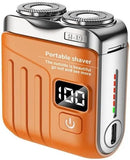 Portable Electric Shaver R-19, 9000 RPM German Motor, Wet & Dry Use, Magnetic Blades, 180 Days Battery Life, LED Display