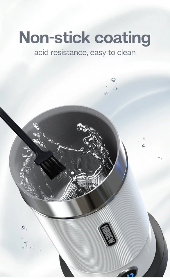 HiBREW Milk Frother Frothing Foamer Chocolate Mixer Cold/Hot Latte Cappuccino fully automatic Milk Warmer Cool Touch M1A