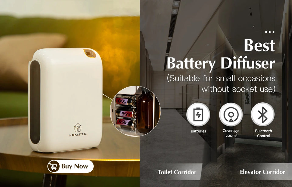 Namste 300m³ Bluetooth Wall mounted Perfume Home fragrance Aroma diffuser Essential oil Smell distributor Air freshener favoring
