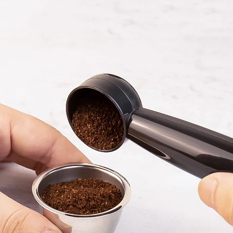 2 In 1 Coffee Spoon 7g Standard Measuring Spoon Dual-use Bean Scoop Powder Press Scoop Coffee Machine Accessories Kitchen Tools