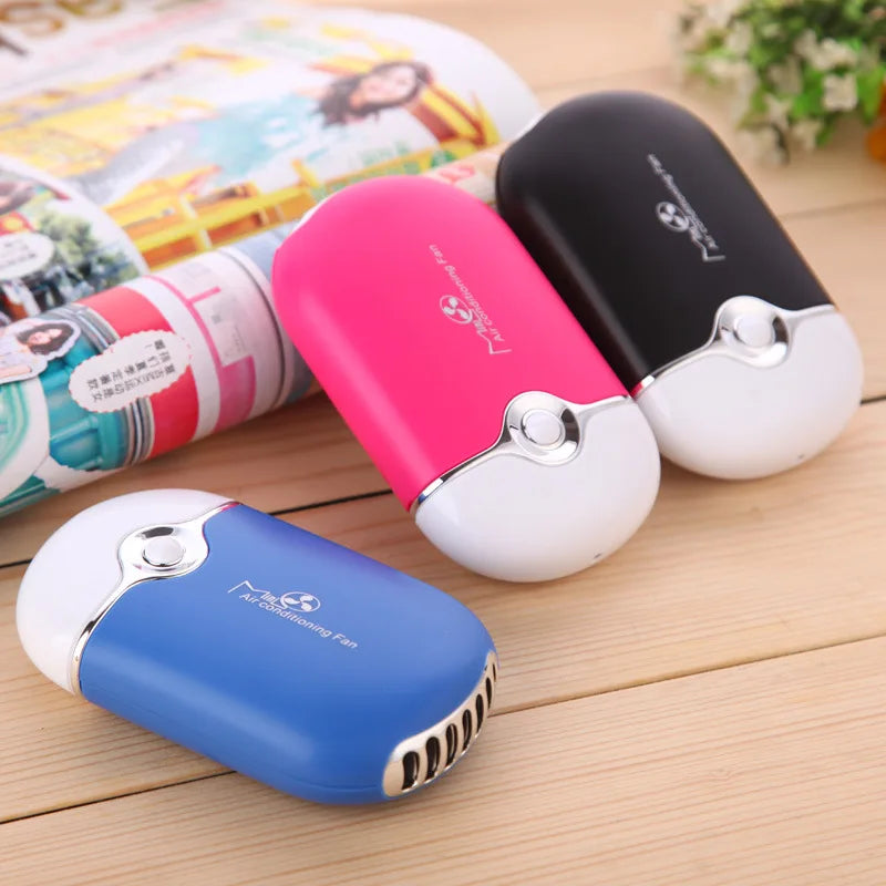 New USB Mini Fan Air Conditioning Blower USB Charging Fan Eyelash Hair Dryer Portable Nail Polish Quick Dry Pocket Cooling Fan