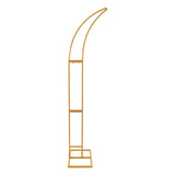 2PCS Wedding Arched Bracket,2.1m & 1.9m White/Gold Curved Wedding Stand,Decoration Backdrop Stand for Ceremony and Party