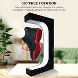 LED Floating Shoe Rack 360 Degree Auto Rotate Display Stand Shoes Shop Sample Showcase Shoes Rack Sneaker Storage