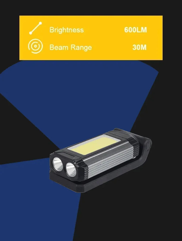 1/2/4PCS Magnetic COB Work Light USB Rechargeable LED Flashlight Portable Lantern Camping Light Type-C Power Bank Function Lamp