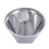 304 Stainless Steel Cafe Drip Coffee Machine Filter Fine Mesh Reusable Coffee Powder Basket with Foldable Handle Tea Strainer