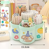 1 Piece of 360 ° Rotating Pen Holder - Multifunctional Office Desk Organizer, Suitable for Makeup Pens and Student Stationery