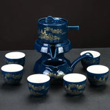 Handmade Coffee Tea Tray Kitchen Sugar Organizer Ceramic Narrow Tea Tray Cup Snack Handles Plateau Cuisine Home Accessories