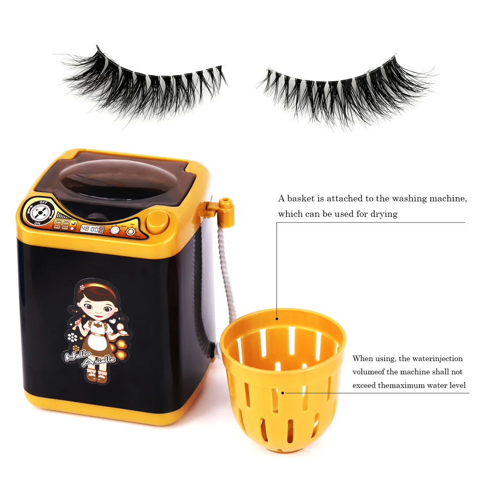 Lash Washing Machine Mini Electric Dehydration Washer Toy Powder Puff Beauty Egg Makeup Brush Washing Machine Toys Coffee Mixer