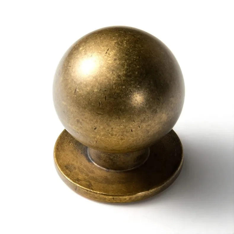 Antique Brass Cabinet Knobs Drawer Handles Zinc Alloy Pulls Mid-Century Modern Hardware for Kitchen and Bathroom Cupboard