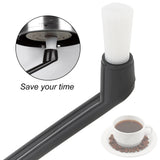 Serviceable Shock Absorption Coffee Knock Box with Espresso Cleaning Brush, Removable Knock Bar Espresso Dump Bin